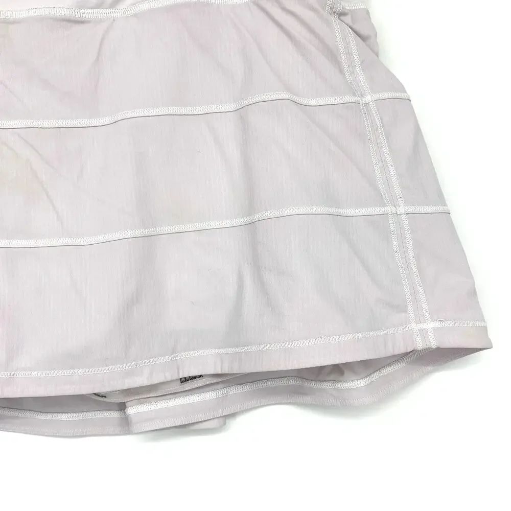 Lululemon Pace Rival Skirt 4 Way Stretch Womens Size 12 Light Pink *READ